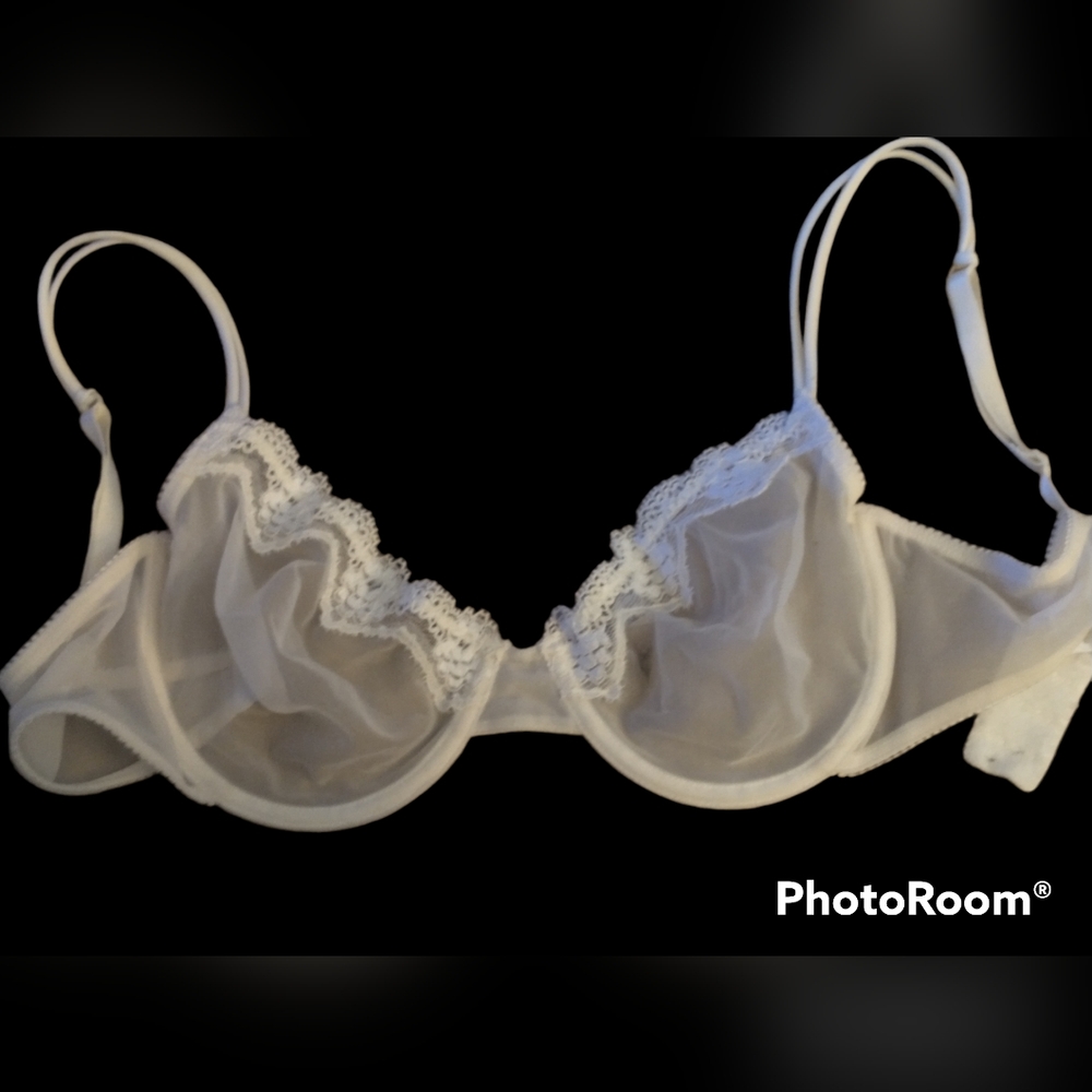 Vintage Calvin Klein Sheer Mesh & Lace Underwire Bra